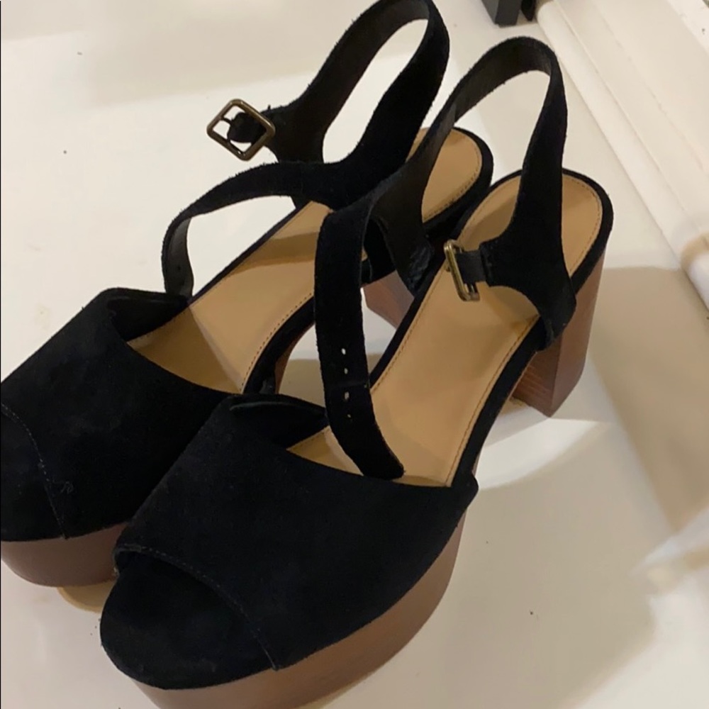 Soludos Black Retro Heels